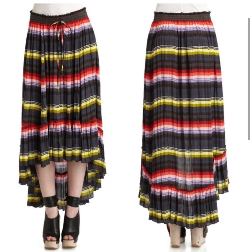 Free People High Low Crinkle skirt size XS - Picture 2 of 7